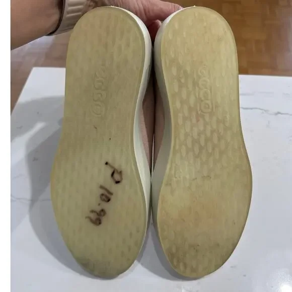 Ecco Women’s Gillian Leather Rose Dust Lace Up Sneakers, Size 8, Like New - Picture 5 of 6